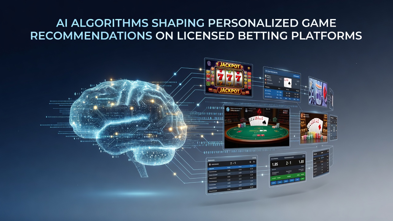 AI algorithms analyzing player data for game recommendations on licensed betting platforms