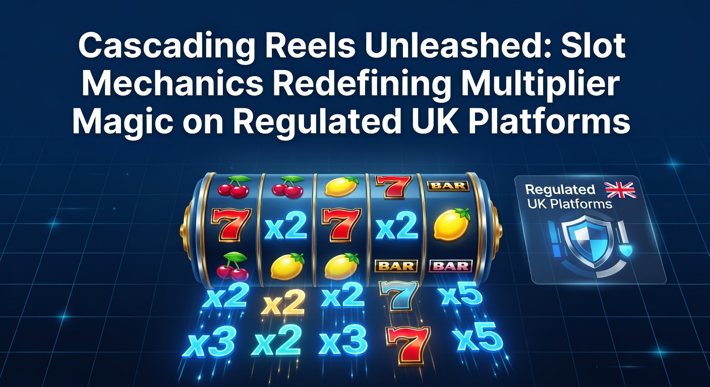 Vibrant slot reels cascading with exploding symbols and escalating multipliers in a dynamic UK casino interface