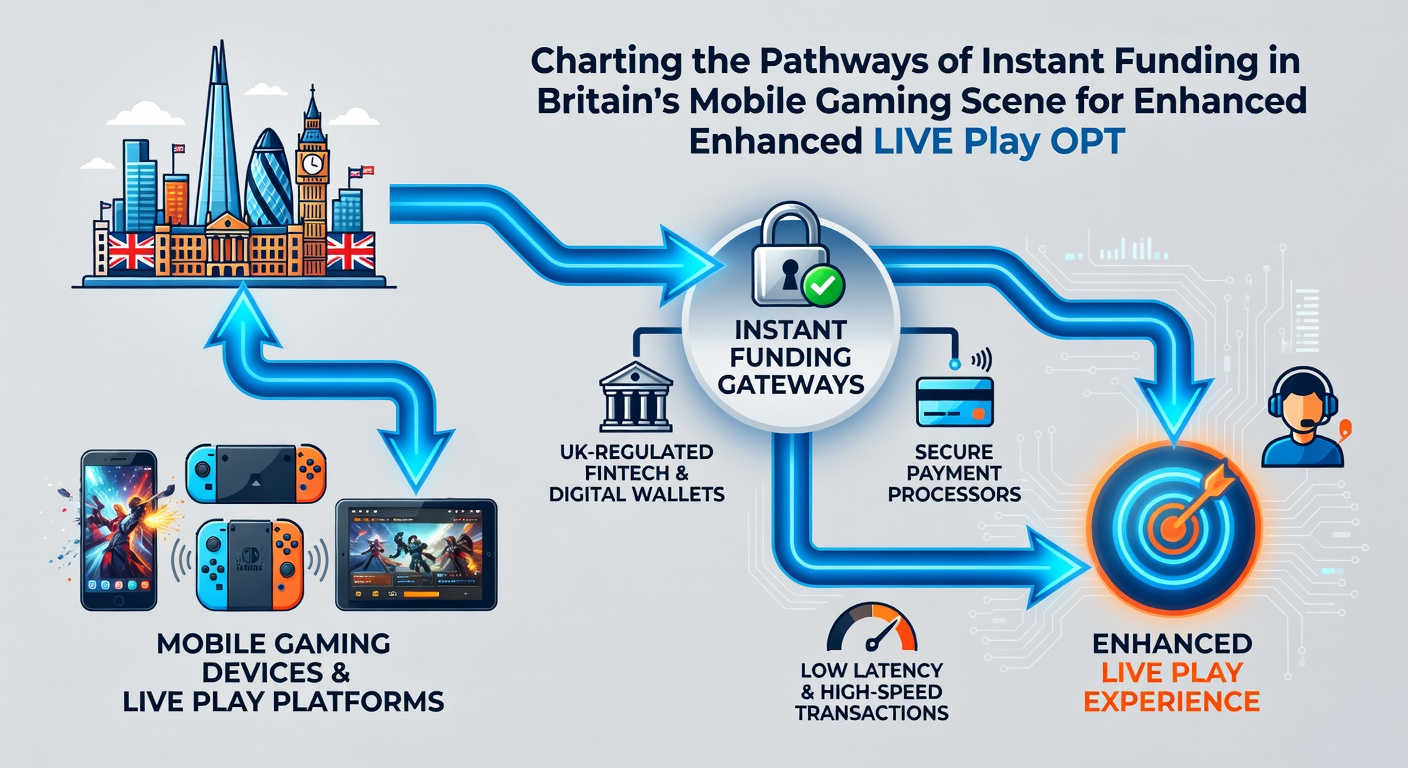 Illustration of seamless payment flow between mobile banking and live casino interfaces in Britain
