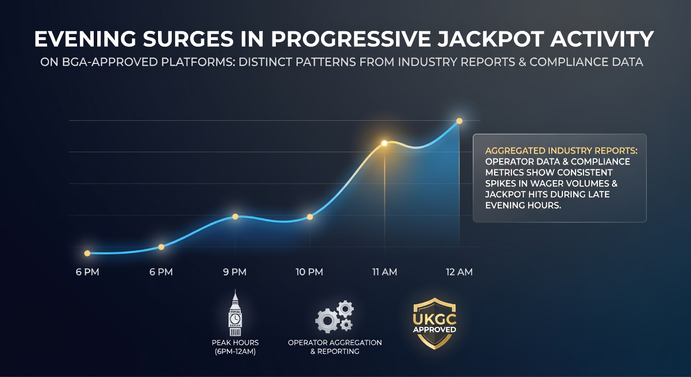 Evening jackpot activity patterns on British licensed platforms shown through operator reports