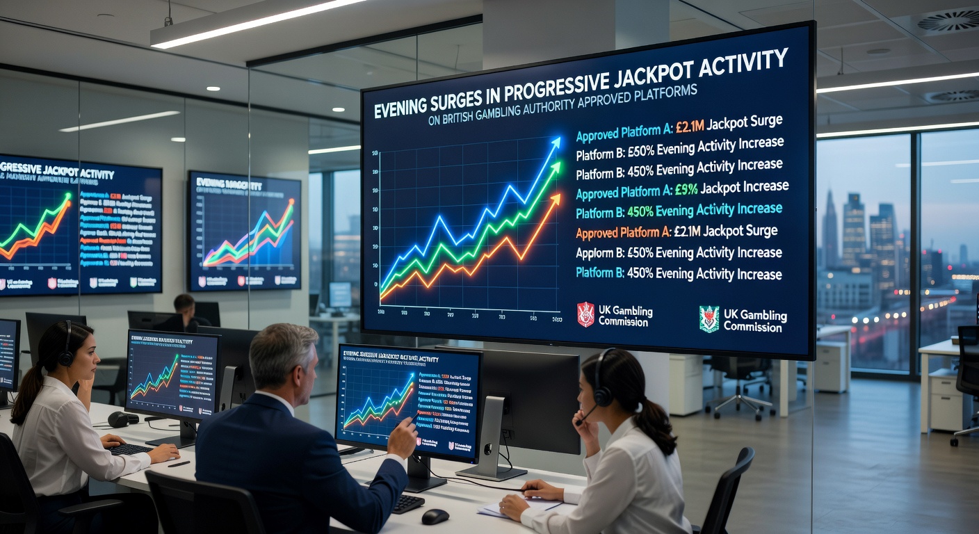 Compliance data charts showing evening jackpot trends across UK licensed operators