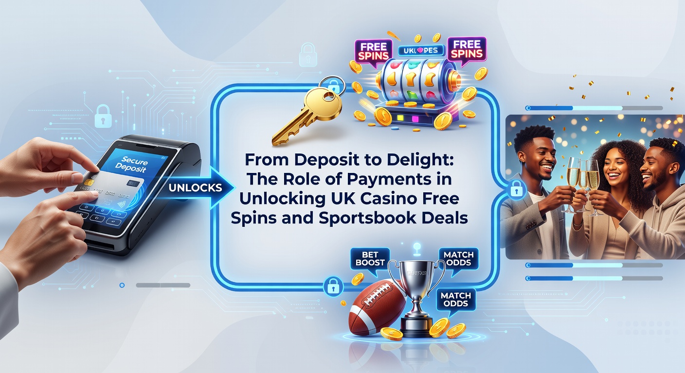 Close-up of various payment icons including e-wallets and cards leading to exploding free spins and betting slips