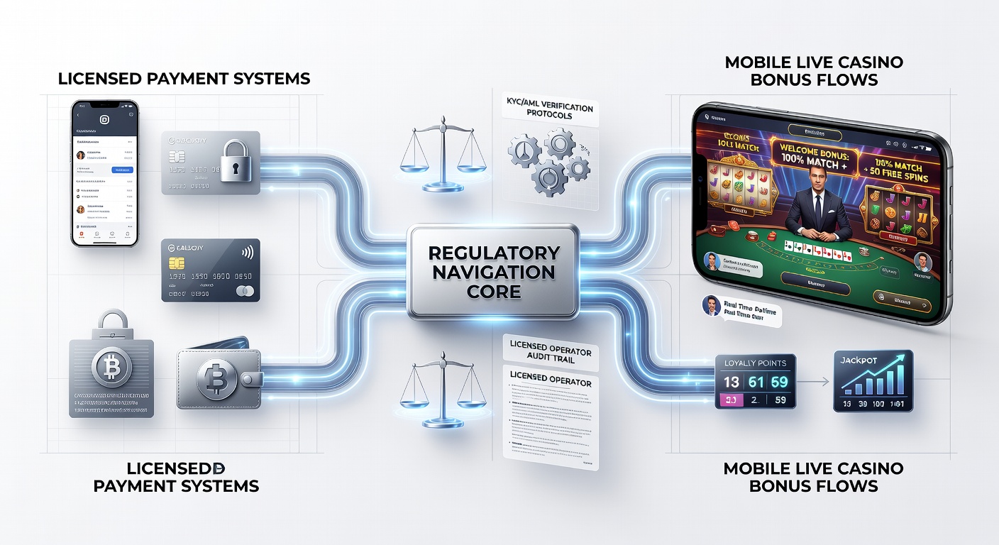 Licensed payment systems processing transactions for mobile live casino bonus flows in a regulated environment